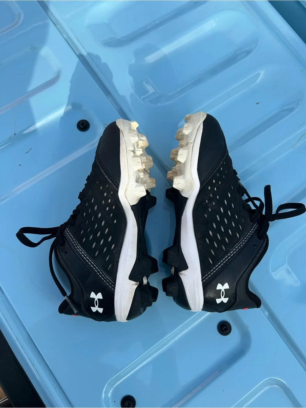 Under Armour Kids Black & White Soccer Cleats